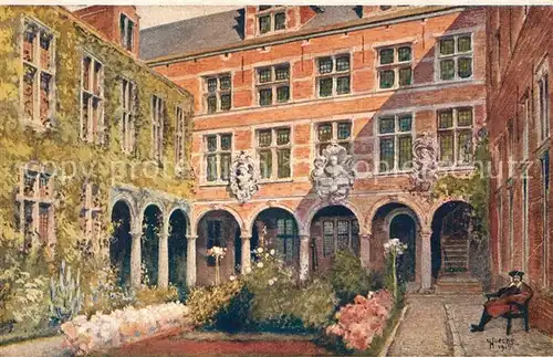 AK / Ansichtskarte Antwerpen_Anvers Binnenhof van het Plantijns museum Antwerpen Anvers