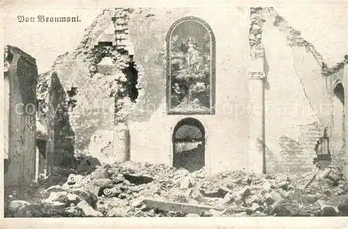 AK / Ansichtskarte Beaumont_Liege Zerstoertes Haus in WK1 Beaumont Liege