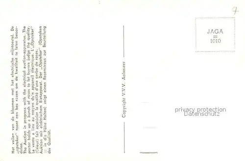 AK / Ansichtskarte Aalsmeer Blumen Auktion Aalsmeer