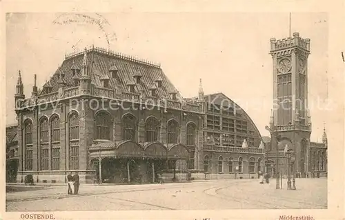 AK / Ansichtskarte Oostende_Ostende Mittenstatie 