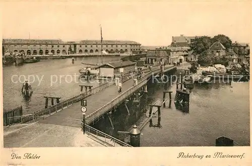 AK / Ansichtskarte Den_Helder Ankerbrug en Marinewerf Den_Helder