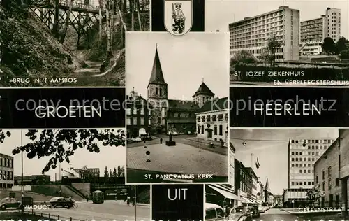 AK / Ansichtskarte Heerlen Brug in  t Aambos Ziekenhuis Viaduct Kerk Geleenstraat Heerlen