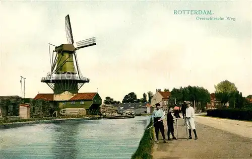 AK / Ansichtskarte Rotterdam Overschiesche Weg Molen Windmuehle Rotterdam
