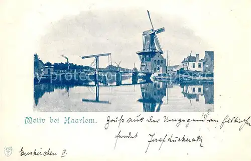 AK / Ansichtskarte Haarlem Brug Molen Bruecke Windmuehle Haarlem