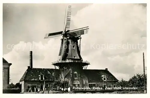 AK / Ansichtskarte Roden_Netherlands Zeer oude olieolen Windmuehle Roden_Netherlands