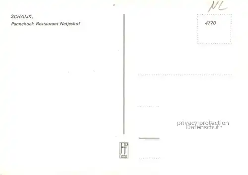 AK / Ansichtskarte Schaijk Pannekoek Restaurant Netjeshof Schaijk