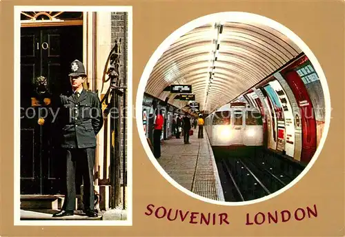 AK / Ansichtskarte Polizei Downing Street U Bahn Oxford Circus Underground Station Victoria Line London  