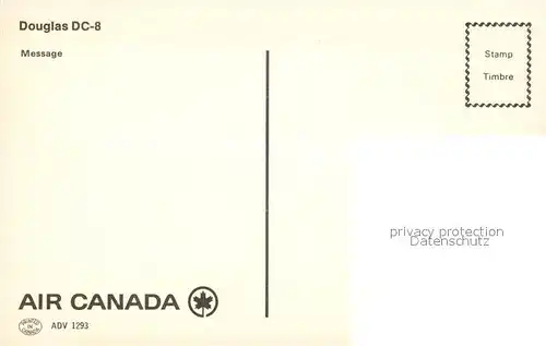 AK / Ansichtskarte Flugzeuge_Zivil Air Canada Douglas DC 8  