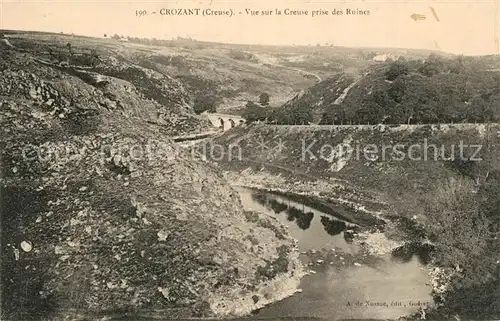AK / Ansichtskarte Crozant Vue sur la Creuse prise des Ruines Crozant