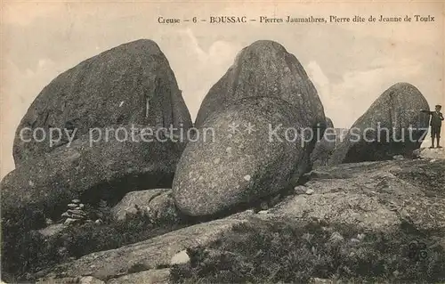 AK / Ansichtskarte Boussac_Creuse Pierres Jaumathres Pierre dite de Jeanne de Toulx Boussac Creuse