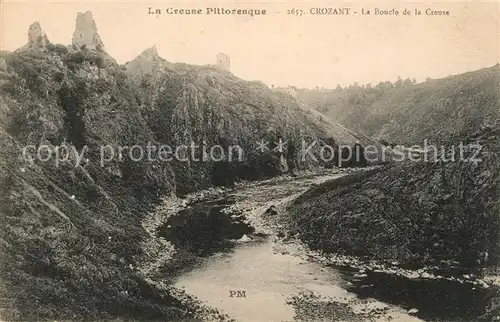 AK / Ansichtskarte Crozant La Boucle de la Creuse Crozant