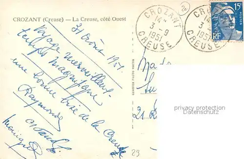 AK / Ansichtskarte Crozant La Creuse  Crozant