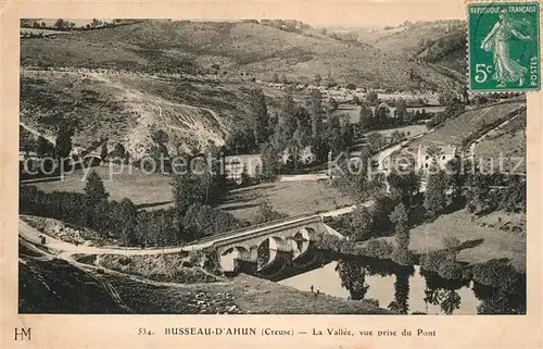 AK / Ansichtskarte Busseau_d_Ahun La Vallee vue prise du Pont Busseau_d_Ahun