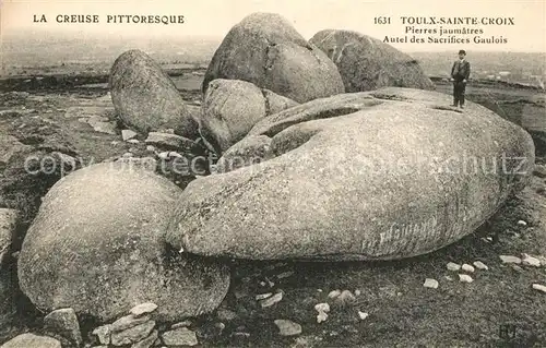 AK / Ansichtskarte Toulx Sainte Croix Pierres jaumatres Autel des Sacrifices Gaulois Toulx Sainte Croix