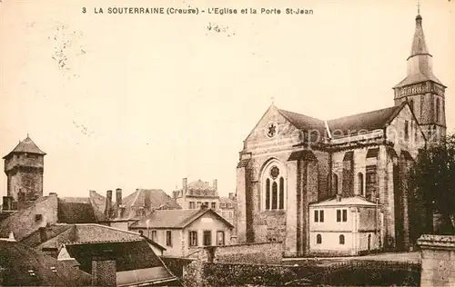 AK / Ansichtskarte La_Souterraine Eglise Porte Saint Jean La_Souterraine