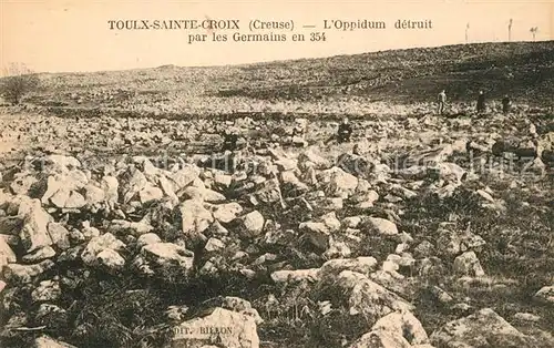 AK / Ansichtskarte Toulx Sainte Croix Oppidum detruit Germains en 354 Toulx Sainte Croix