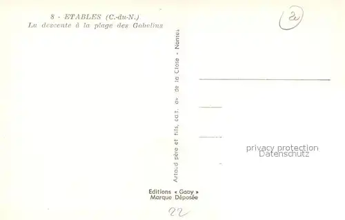 AK / Ansichtskarte Etables sur Mer_Cotes d_Armor La descente a la plage des Gobelins Etables sur Mer_Cotes d