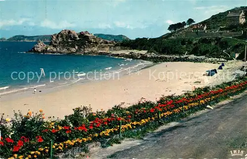 AK / Ansichtskarte Perros Guirec Plage de Trestrignal Ponte du Chateau Perros Guirec