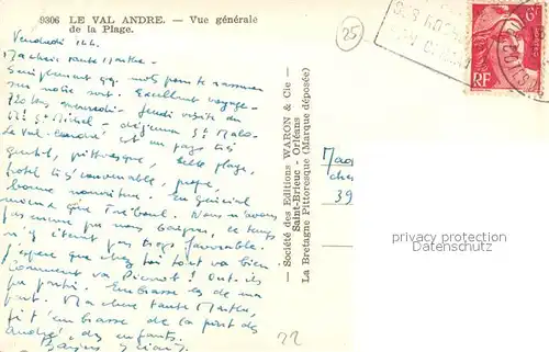 AK / Ansichtskarte Val Andre Panorama Plage Val Andre