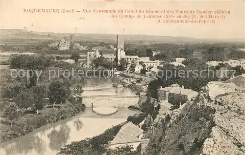 AK / Ansichtskarte Roquemaure_Gard Canal du Rhone  Roquemaure Gard