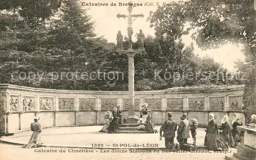 AK / Ansichtskarte Saint Pol de Leon Calvaire du Cimetiere Saint Pol de Leon