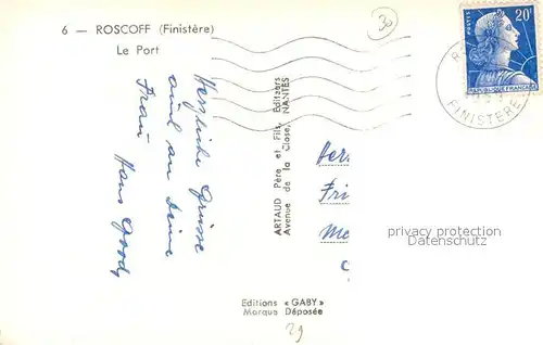 AK / Ansichtskarte Roscoff Port Roscoff