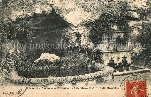 AK / Ansichtskarte Nerac La Garenne Fontaine de Saint Jean Nerac