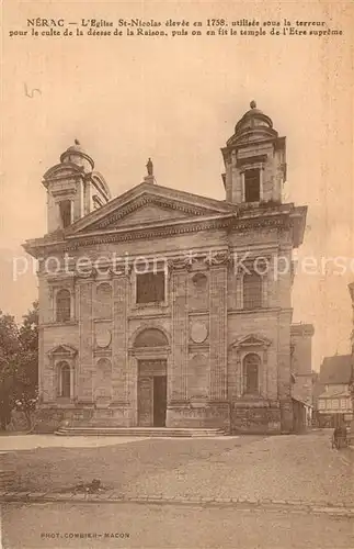 AK / Ansichtskarte Nerac Eglise St. Nicolas Nerac