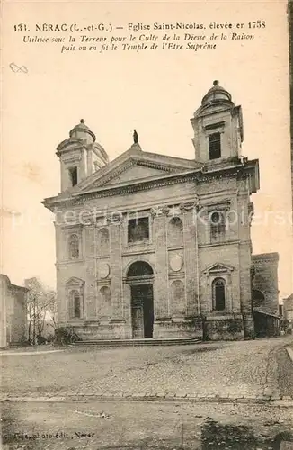 AK / Ansichtskarte Nerac Eglise Saint Nicola Nerac