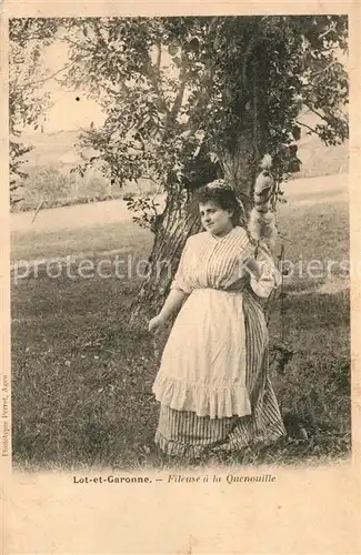 AK / Ansichtskarte Lot et Garonne_Departement Fileuse a la Quenouille 