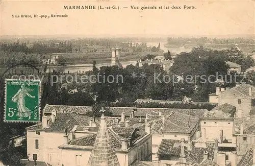 AK / Ansichtskarte Marmande avec les deux Ponts Marmande