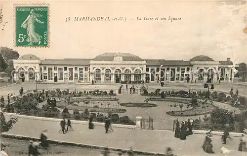 AK / Ansichtskarte Marmande La Gare et son Square Marmande