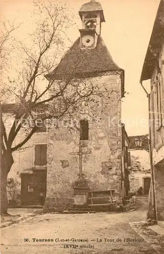 AK / Ansichtskarte Tournon d_Agenais Tour de l`Horloge Tournon d Agenais