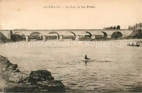 AK / Ansichtskarte Aiguillon Le Lot et les Ponts Aiguillon