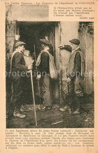 AK / Ansichtskarte Gascon_Gascogne_Region Les Chanteurs de l`Aguilloun 