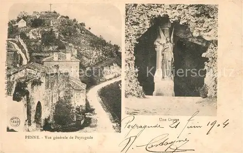 AK / Ansichtskarte Penne Une Grotte Peyragude Penne