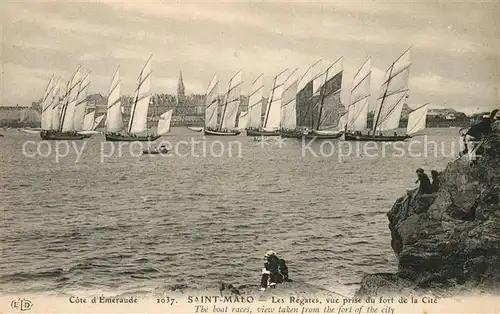 AK / Ansichtskarte Saint Malo_Ille et Vilaine_Bretagne Les Regates Segelboote Saint Malo_Ille et Vilaine