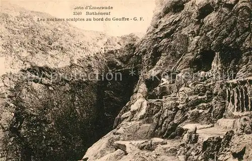 AK / Ansichtskarte Rotheneuf Rochers sculpt Rotheneuf