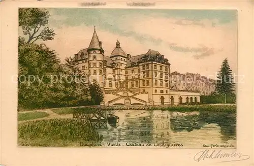 AK / Ansichtskarte Dauphine Chateau de Lesdiguires K?nstlerkarte Dauphine