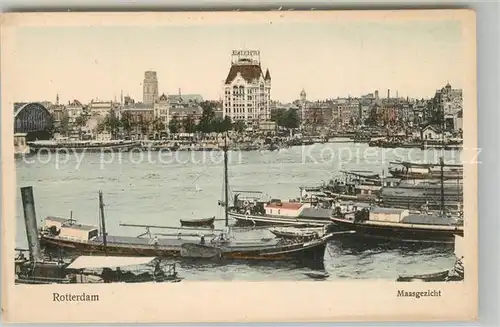 AK / Ansichtskarte Rotterdam Maasgezicht Poort Witte Huis Hafen Boote Rotterdam