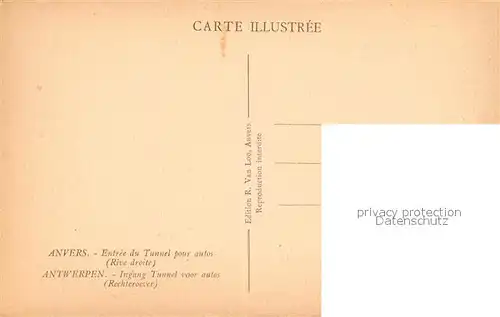 AK / Ansichtskarte Anvers_Antwerpen Entree du Tunnel pour autos Anvers Antwerpen