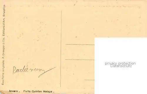 AK / Ansichtskarte Anvers_Antwerpen Puits Quinten Matsys Anvers Antwerpen