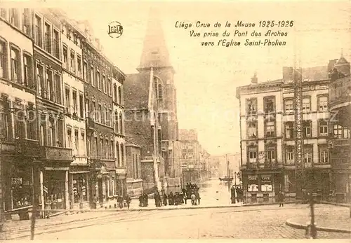 AK / Ansichtskarte Liege_Luettich Vue prise du Pont des Arches vers lEglise Saint Pholien Liege Luettich