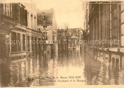 AK / Ansichtskarte Liege_Luettich Crue de la Meuse Rue Darchis le Boulevard et le Kiosque Liege Luettich
