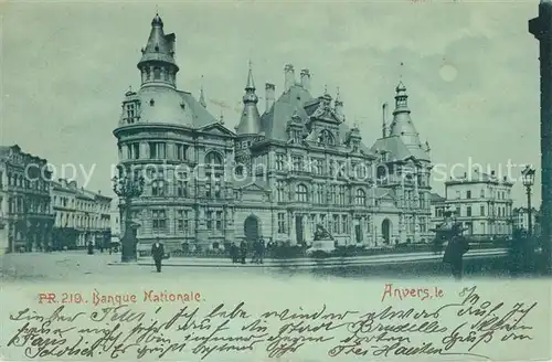 AK / Ansichtskarte Anvers_Antwerpen Banque Nationale Anvers Antwerpen