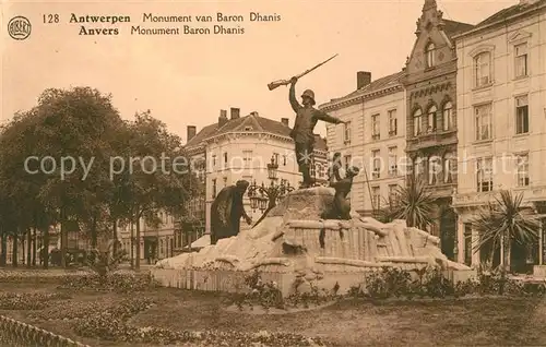 AK / Ansichtskarte Antwerpen_Anvers Monument van Baron Dhanis Antwerpen Anvers