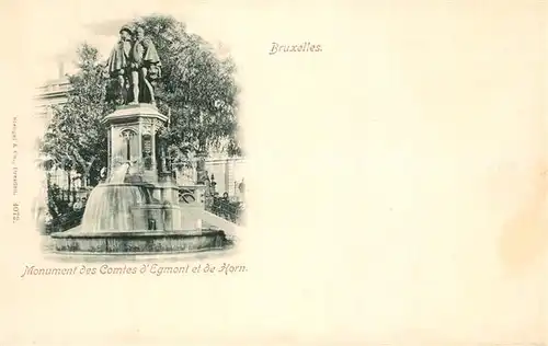 AK / Ansichtskarte Bruxelles_Bruessel Monument des Comtes dEgmont et de Horn Bruxelles_Bruessel