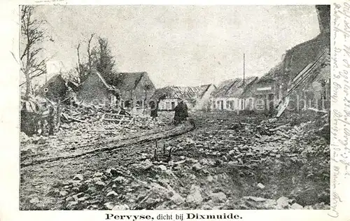 AK / Ansichtskarte Pervyse In WK1 zerstoertes Dorf Pervyse