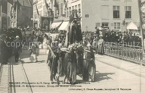 AK / Ansichtskarte Bruges_Flandre Procession du S Sang Groupe de ND des Douleurs Bruges_Flandre