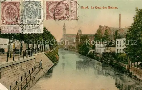 AK / Ansichtskarte Gand_Belgien Le Quai des Moines Gand Belgien